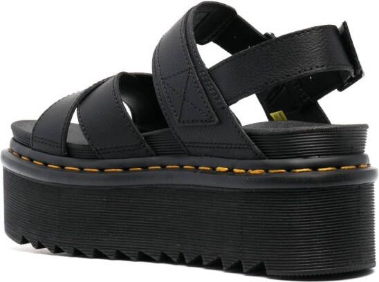 Dr. Martens Voss II Athena leren sandalen Zwart