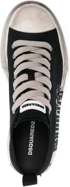 Dsquared2 Berlin sneakers met plateauzool Zwart