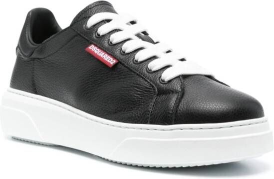 DSQUARED2 Bumper leren sneakers Zwart