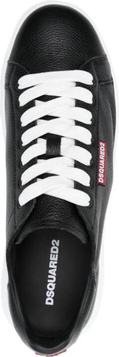 DSQUARED2 Bumper leren sneakers Zwart