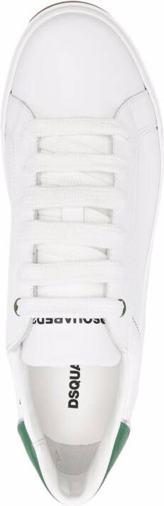 DSQUARED2 Bumper leren sneakers Wit