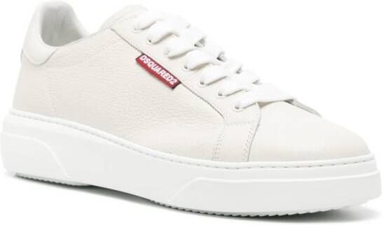 DSQUARED2 Bumper leren sneakers Wit