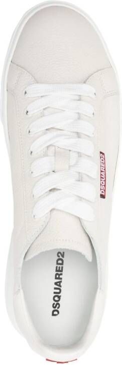 DSQUARED2 Bumper leren sneakers Wit