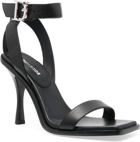 DSQUARED2 D2 leren sandalen Zwart