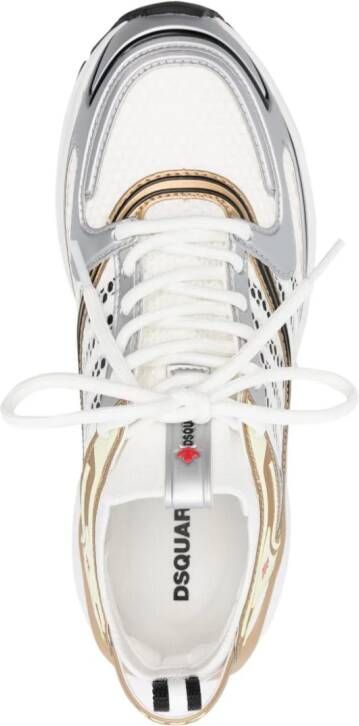 DSQUARED2 Dash sneakers met mesh Wit