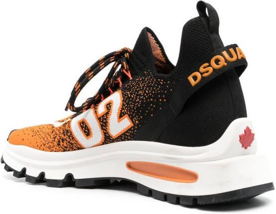 DSQUARED2 DSQ2 sneakers met logoband Zwart