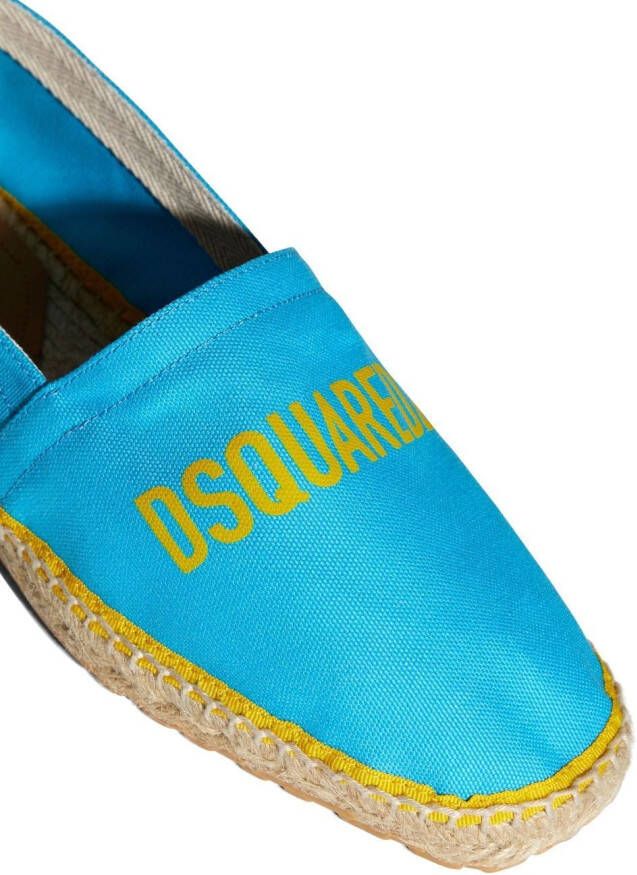 Dsquared2 Espadrilles met logoprint Blauw