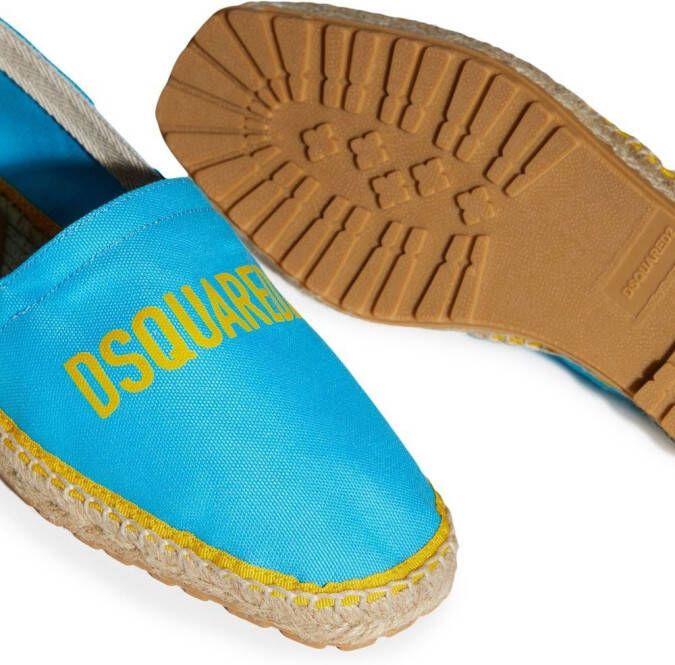 Dsquared2 Espadrilles met logoprint Blauw