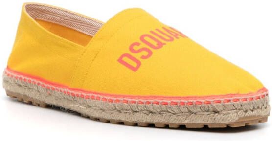 Dsquared2 Espadrilles met logoprint Geel