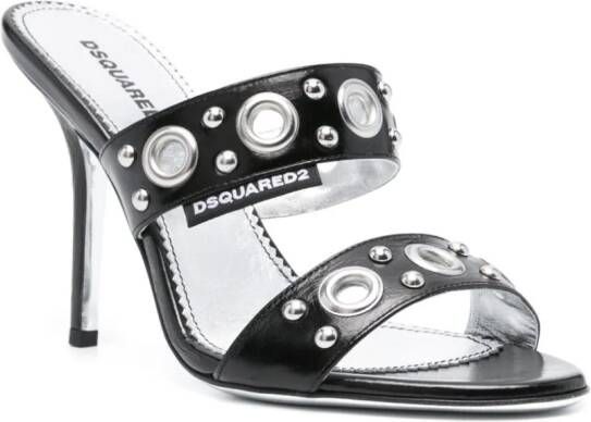 DSQUARED2 Gothic leren sandalen Zwart