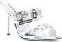 DSQUARED2 Gothic leren sandalen Zilver - Thumbnail 2