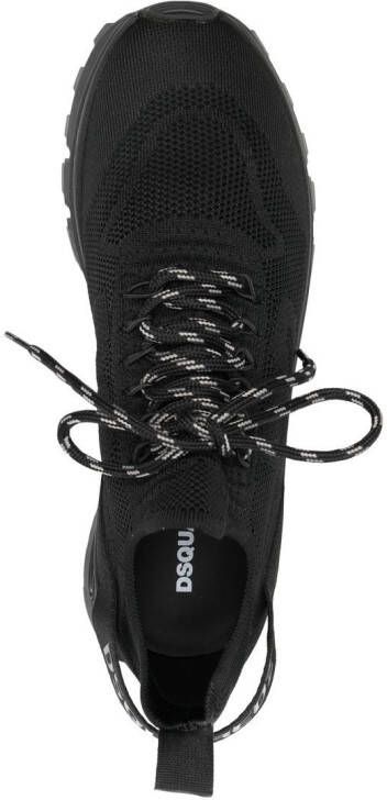 DSQUARED2 Harren sneakers met logo jacquard Zwart