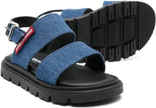 Dsquared2 Kids Denim sandalen Blauw