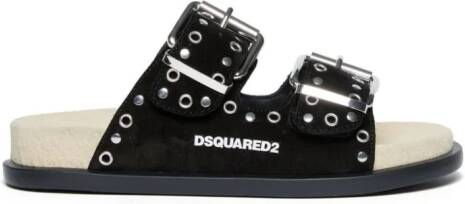 Dsquared2 Kids Slippers met ringlets Zwart