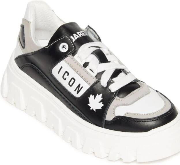 DSQUARED2 KIDS Icon sneakers met chunky zool Zwart