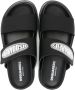 Dsquared2 Kids Leren slippers met logo-applicatie Zwart - Thumbnail 3