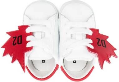 DSQUARED2 KIDS Leren sneakers Wit