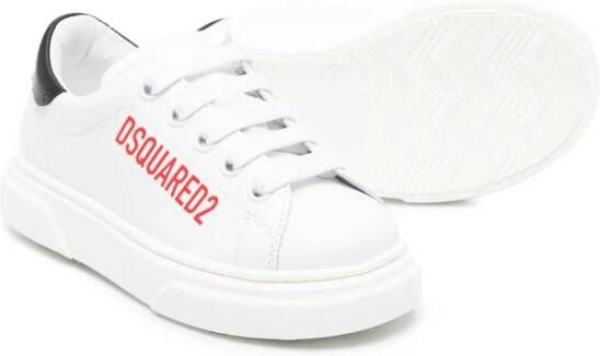 Dsquared2 Kids Leren sneakers Wit