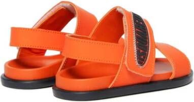 Dsquared2 Kids Slingback sandalen met logo-applicatie Oranje