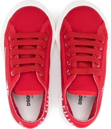 Dsquared2 Kids Sneakers met logoprint Rood