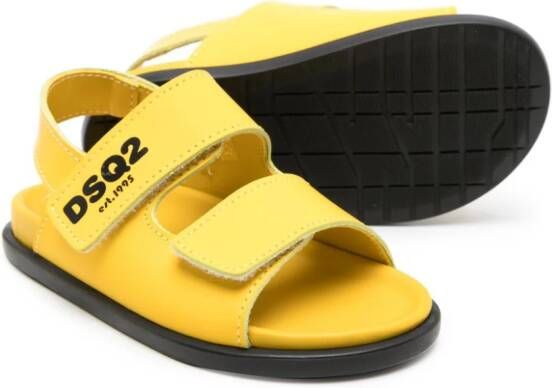 Dsquared2 Kids Sandalen met klittenband Geel