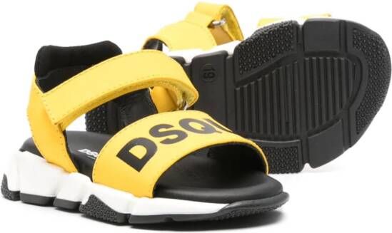 Dsquared2 Kids Sandalen met logoprint Geel