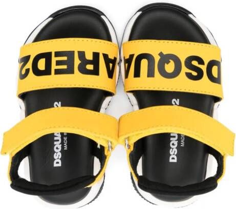 Dsquared2 Kids Sandalen met logoprint Geel