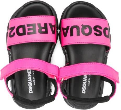 Dsquared2 Kids Sandalen met logoprint Roze