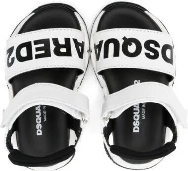 Dsquared2 Kids Sandalen met logoprint Wit