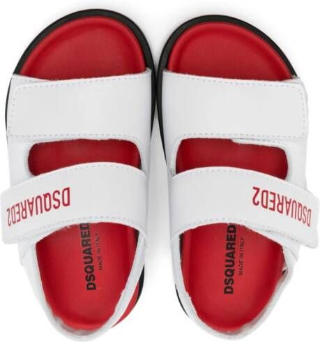 Dsquared2 Kids Sandalen met logoprint Wit