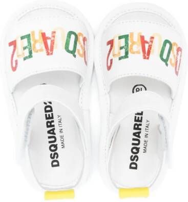 Dsquared2 Kids Sandalen met logoprint Wit