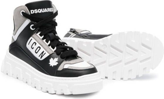 Dsquared2 Kids Sneakers met plateauzool Zwart