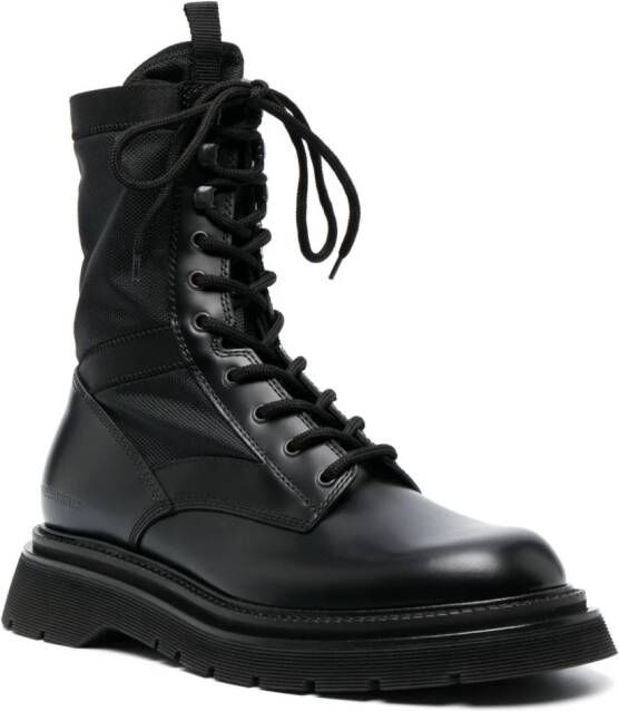 DSQUARED2 Leren combat boots Zwart