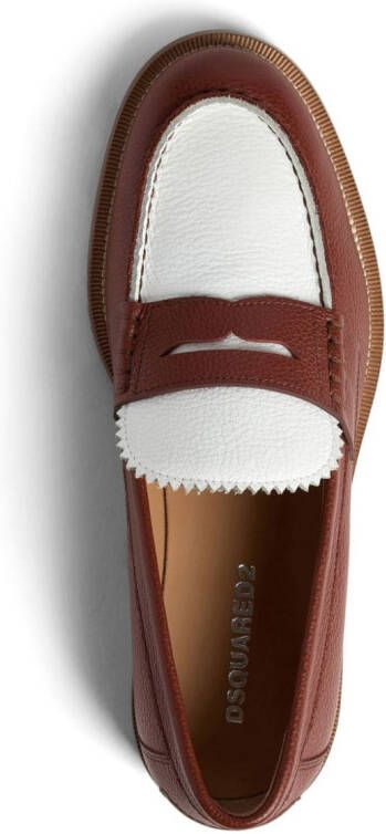 Dsquared2 Loafers met colourblocking Bruin