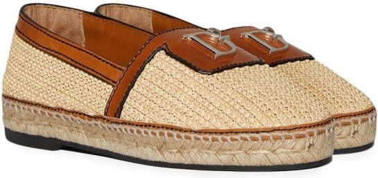 DSQUARED2 Natural raffia loafers Beige