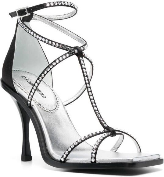 DSQUARED2 Sandalen verfraaid met kristallen Zwart