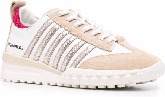 Dsquared2 Sneakers met contrasterend vlak Wit