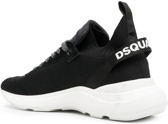 DSQUARED2 Sneakers met logoband Zwart