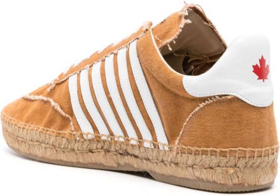 Dsquared2 Espadrilles met veters en streepdetail Beige