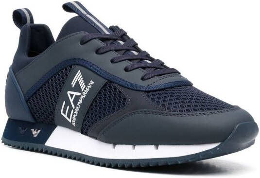 Ea7 Emporio Armani Sneakers met logoprint Blauw