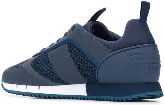 Ea7 Emporio Armani Sneakers met logo Blauw