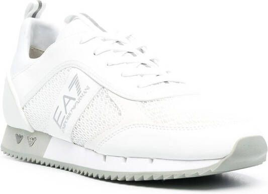 Ea7 Emporio Armani Sneakers met logostreep Wit