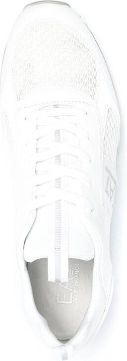 Ea7 Emporio Armani Sneakers met logostreep Wit