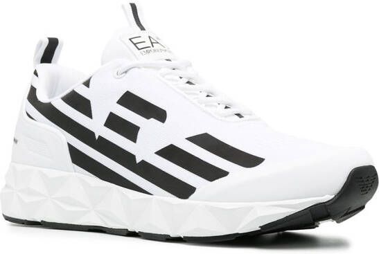 Ea7 Emporio Armani Tweekleurige sneakers Wit