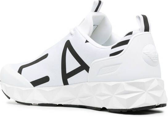 Ea7 Emporio Armani Tweekleurige sneakers Wit