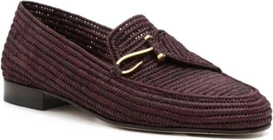 Edhen Milano Agadir raffia loafers Roze