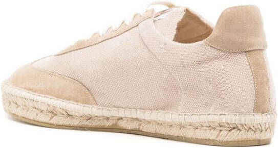 Eleventy Canvas espadrilles met veters Beige