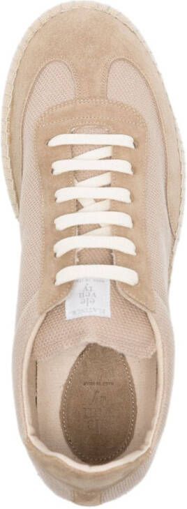 Eleventy Canvas espadrilles met veters Beige