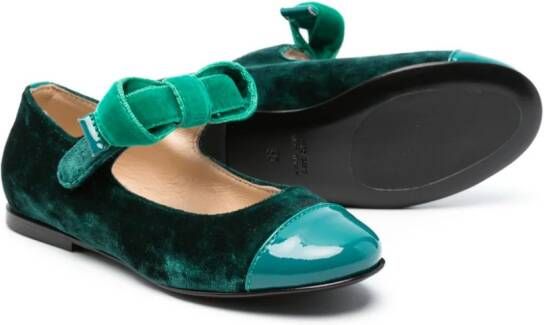 ELIE SAAB JUNIOR Ballerina's met strikdetail Groen