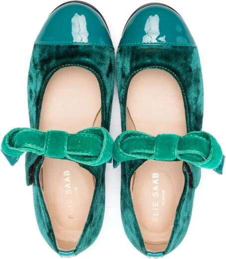 ELIE SAAB JUNIOR Ballerina's met strikdetail Groen